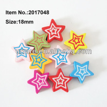 Star Shaped Colored Wooden Children DIY Beads