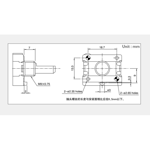 Drehpotentiometer der Serie RK168