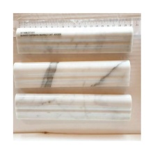 Statuario White Marble Crown Skirting for Wall Cladding