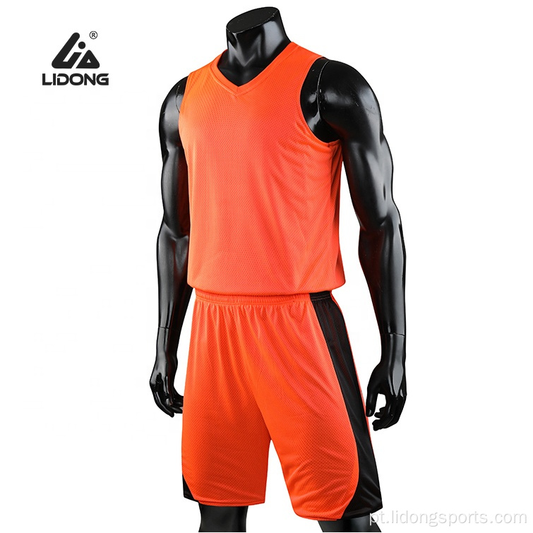 Uniforme de basquete reversível de basquete por atacado