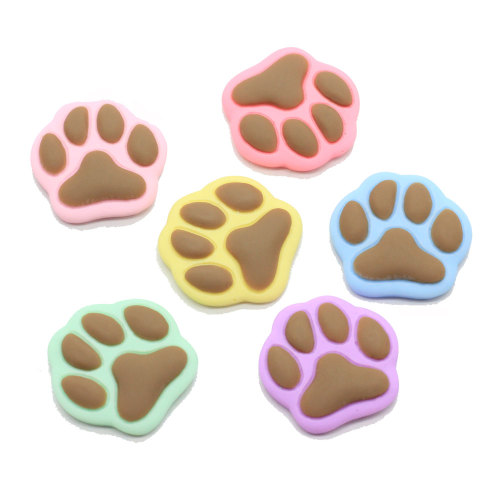 Hot Selling Mini Cute Bear Claw Print Shaped Resin Beads DIY Nail Decor Charms Phone Shell Handmade Decoration