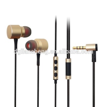 Colorful handsfree metal vibrational earphone, China wholesale metallic vibration earbuds with mic