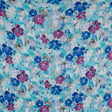 Wholesale floral printed 100% viscose crepe yoryu fabric