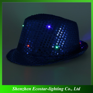 Cheap LED Fedora Hat Wholesale Glittering LED Fedora Hats