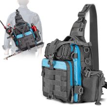 Large Fishing Tackle Backpack with Rod Holder