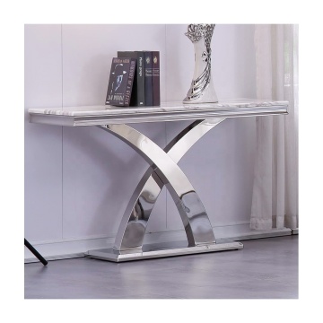 Modern Stainless Steel and Marble Hallway Console Tables for UK