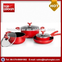 Popular Modle 7pcs Aluminum Non-stick Titanium Cookware