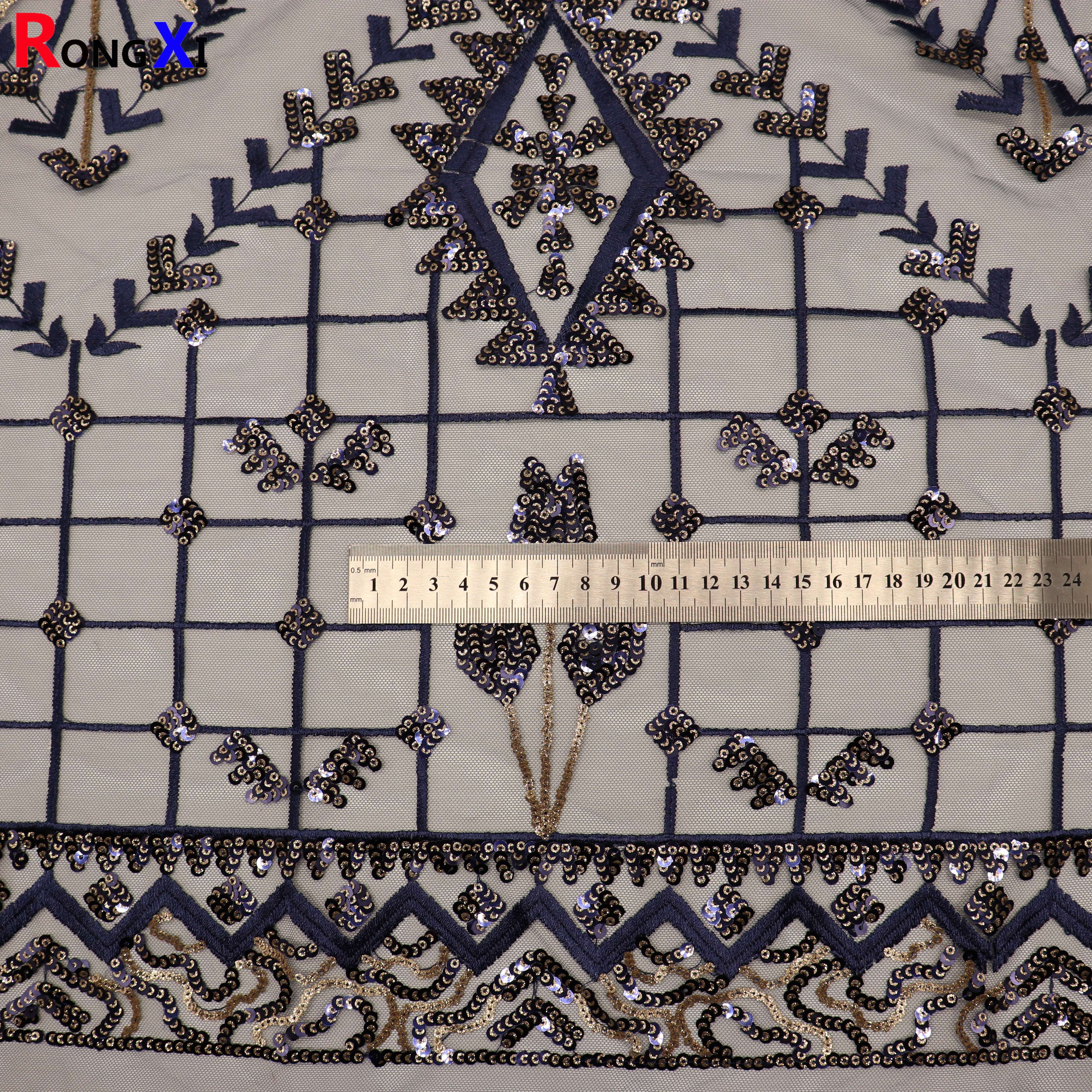 RXF1851 Hot Selling Printed Sequin Fabric With Great Price