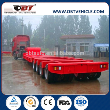 Factory sale 150 ton heavy duty low bed truck semi trailer