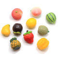 Miniature 3D Fruits résine Cabochon mignon Simulation pêche fraise citron pastèque bricolage Scrapbooking fabrication de bijoux accessoires