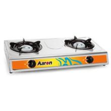 Double burner stainless steel gas cooker (HT-G-2062)