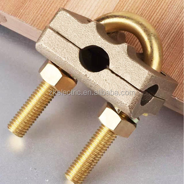 Brass welding ground clamp /copper grounding clamp for tape to tape