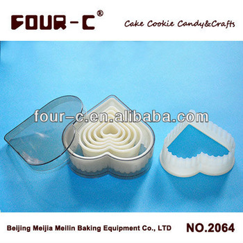 Heart serrated cookie cutter set,nylon cutter,classic cookie tools