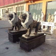 outdoor decorative big lion statues for sale