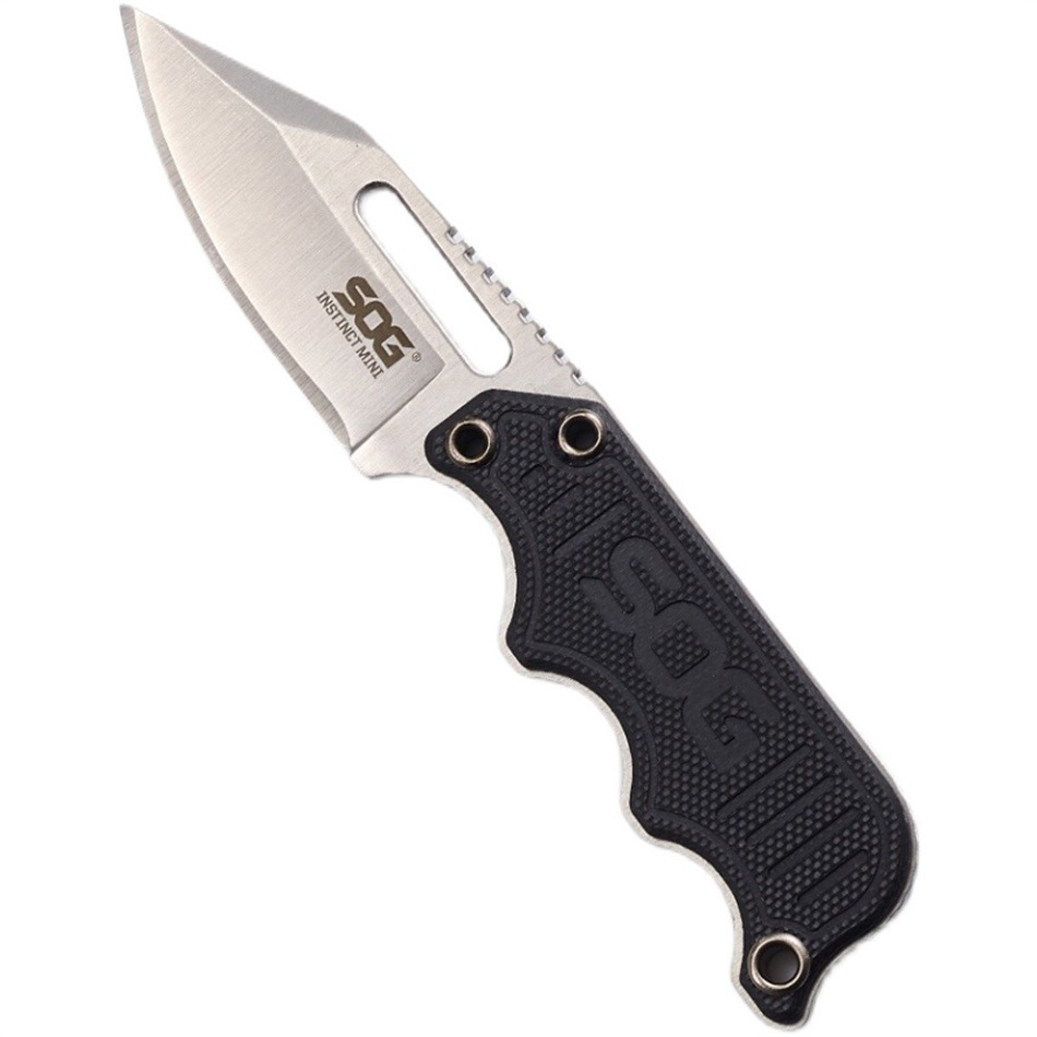 High Quality Compact Camping Fixed Blade Knives Sog Pocket Knife Tactical With Hard Sheath And Adjustable Clip