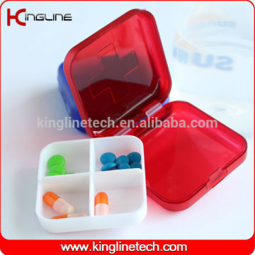 Plastic square pill box ring (KL-9062)