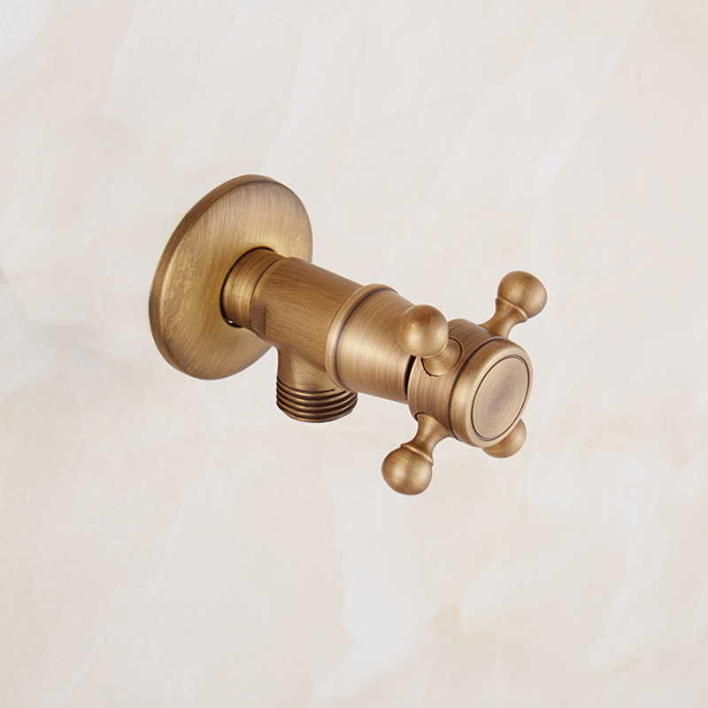 全銅製アンティークウォーターヒータートライアングルスプールレトロミキシングバルブストップバルブ