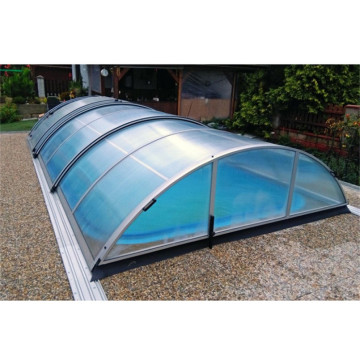 Round Green Polycarbonate Swimming Pool Enclosures