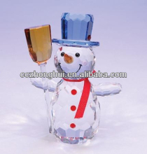 Fashionable Crystal Snowman for Christmas Ornament