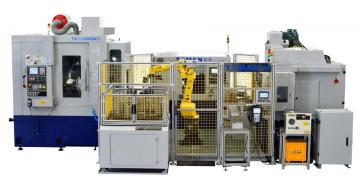 custom gear cutting automation production line with robot