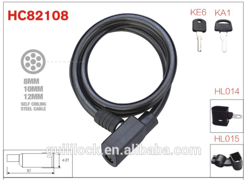 Coil Bicycle Lock,Bike Security,Lock Cable HC82108