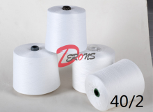 100% Polyester 40S/2 Yarn RAW WHITE