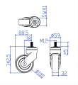 Alle plastic medische wielwielcaster Casters