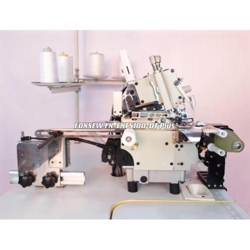 Automatic Rib Knit Collar Attaching Overlock Sewing Machine