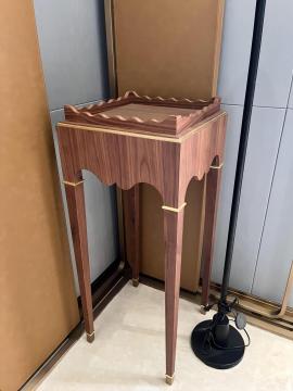 FF&E custom hotel wood vase stand