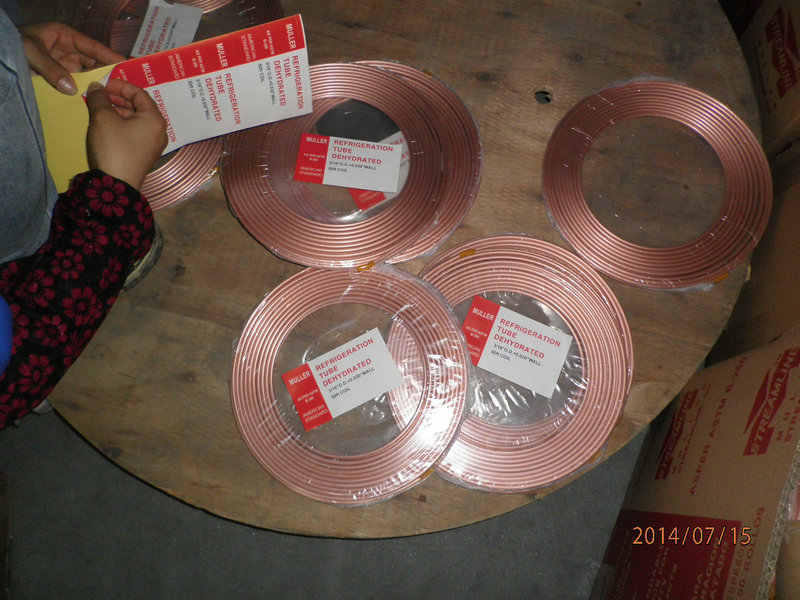 High Quality Refrigeration Pancake Copper Coil Tubes 15m15.24m as Per ASTM B280