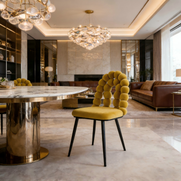 Comfortable Hand woven Ball - shaped Velvet Chair