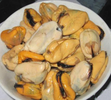 Cooking Frozen Mussels Boiled Mussel Meat