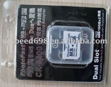 two-interface Micro SD to memory stick produo adapter