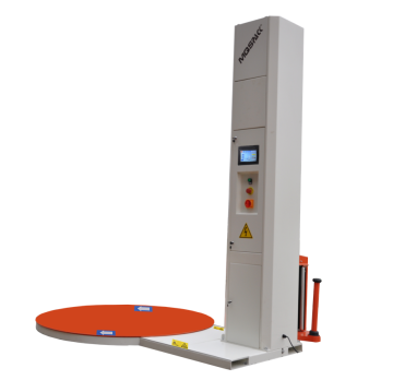 Semi automatic pre stretched pallet wrapping machine