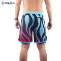 Seaskin Mens Summer Summer Elastic Waist Polyester Swim Beach Shorts