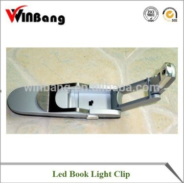 led book light clip,foldable mini 1 LED clip book light with clip