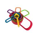 6PCS av Nesting Colorful Mätning och sked Set