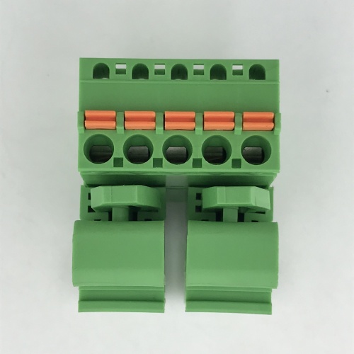 push in botton pluggable Din rail terminal block