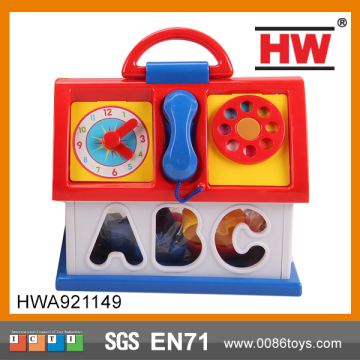 Early School Kids Block House Educational Plastic Shapes