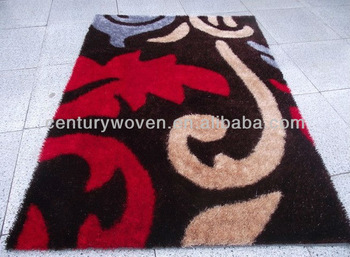 polyester shaggy area rugs/ polyester floor carpets