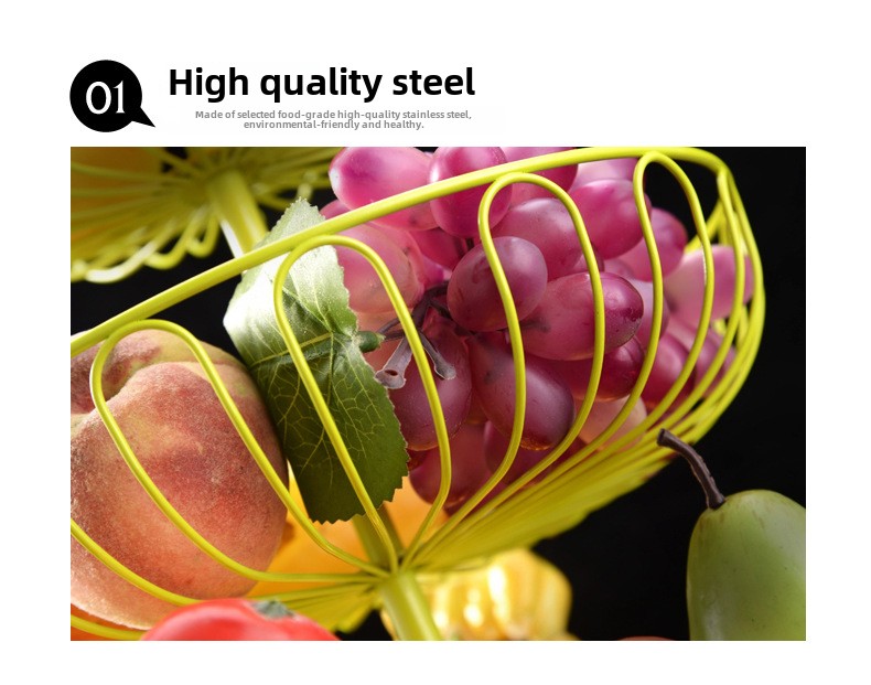 بشقاب میوه سه لایه فوق العاده بزرگ مدرن Modern Extra Large Three-Layer Fruit Plate