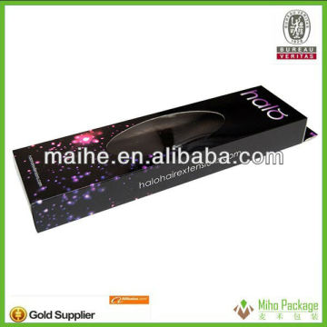 hair drier machine packaging box/black printed uv spot packaging box/hair extension packaging box