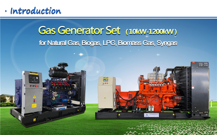 Biogas electric genset open frame soundproof methane gas generator set powered by Man engine