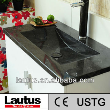 CP010-RT8045BS one piece marble bathroom countertops with built in sinks