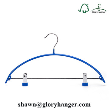 Blue Pvc-Coated Metal Clothes Hanger