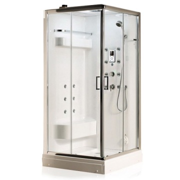 Banheiro de massagem fechado moderno com chuveiro a vapor