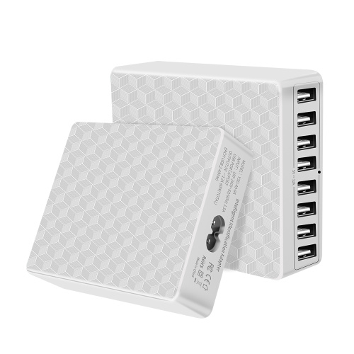 Carregador USB inteligente de 8 portas de 40 W com carga rápida