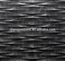 Black marble wall tile