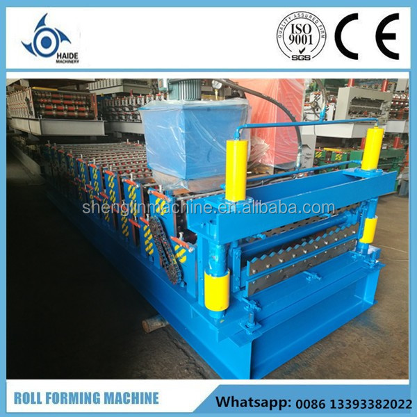 double layer metal roof use corrugated trapezoidal roofing forming machine