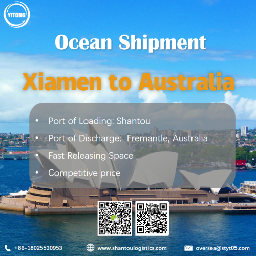 Frete marítimo de Xiamen a Fremantle